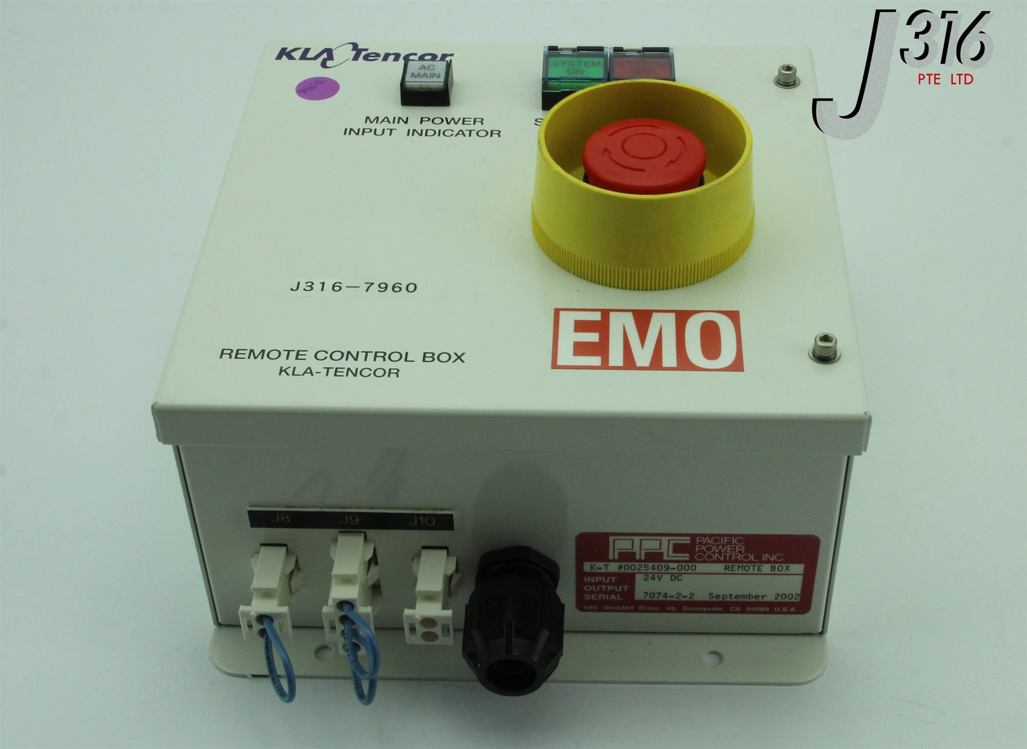 7960 KLA-TENCOR PACIFIC POWER CONTROL REMOTE BOX EMO 0025409-000
